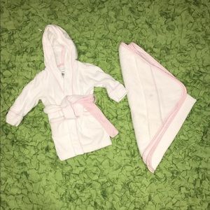 Ralph Lauren baby Bath Robe  & Towel Set